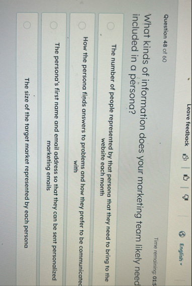 Leave feedback 1 3 B g r a d ' English Question 4