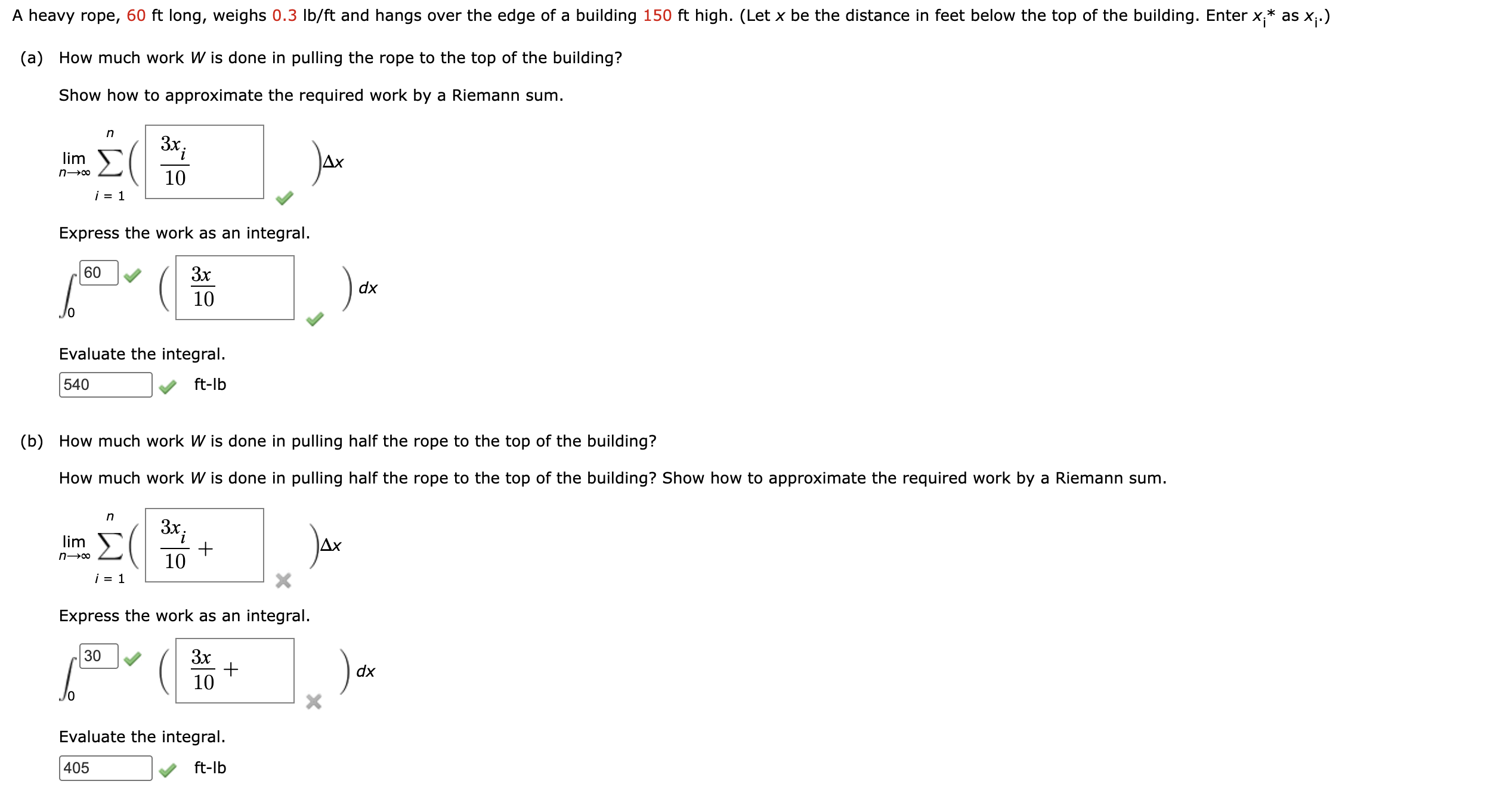 A heavy rope, 6 0 f t long, weighs 0 . 3 l b f t