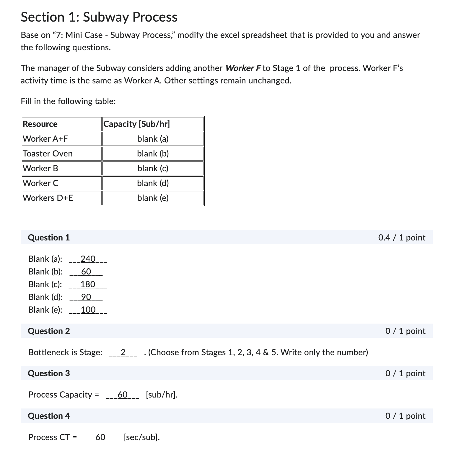 Section 1 : Subway Process Base on " 7 : Mini