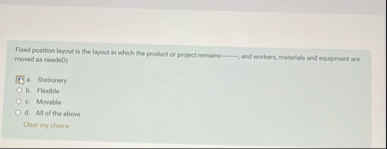 Fixed position layout is the layout in which the