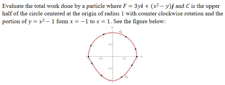 Question # 4 : Evaluate the total work done b y a
