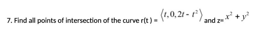 Find all points o f intersection o f the curve r