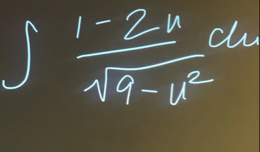 1 - 2 u 9 - u 2 2 d u