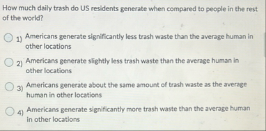 How much daily trash do US residents generate