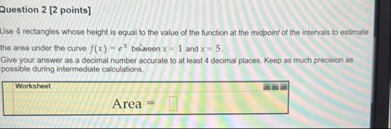 Question 2 [ 2 points ] Use 4 rectangles whose