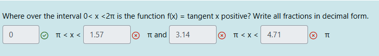 Where over the interval f ( x ) = x \ pi \ pi \