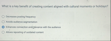 What is a key benefit of creating content aligned