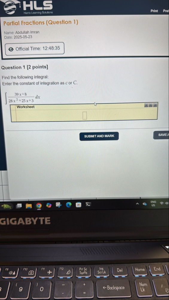 HLS Haris Learning Solutions Print Prel Partial