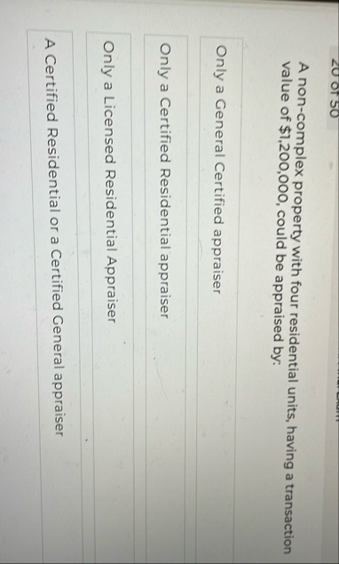 A non - complex property with four residential