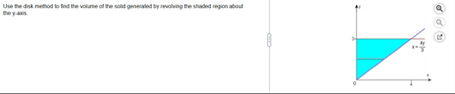 Use the disk method to find the volume of the