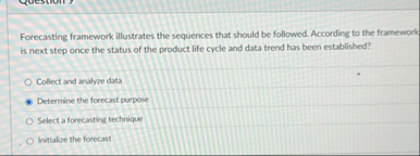 Forecasting framework illustrates the sequences