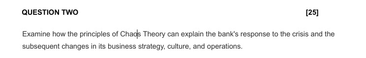 QUESTION TWO [ 2 5 ] Examine how the principles