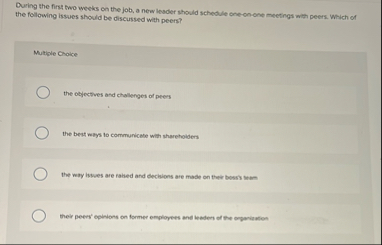 During the first two weeks on the job, a new