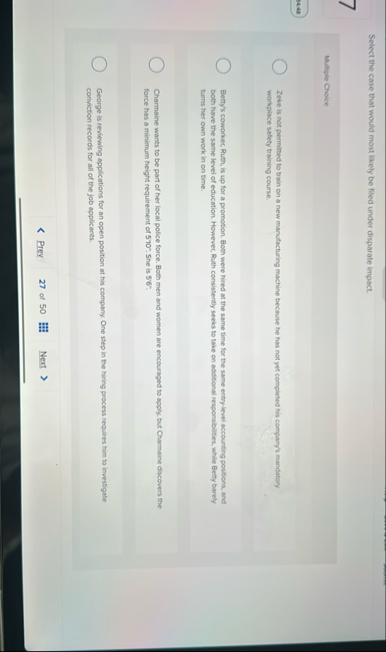 Select the case that would most likely be filed