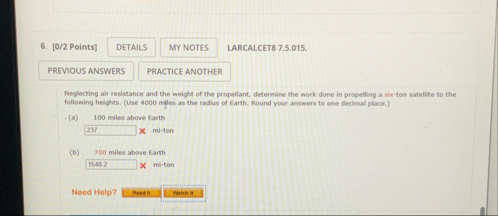 Points ] LARCALCET 8 7 . 5 . 0 1 5 . PRACTICE