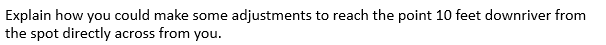 Explain how you could make some adjustments to