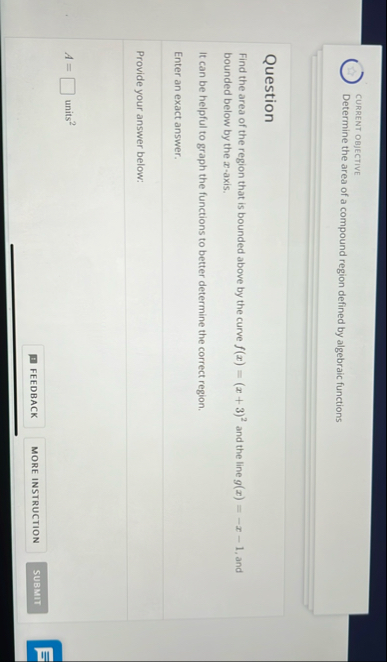 O CURRENT OBJECTIVE Determine the area of a