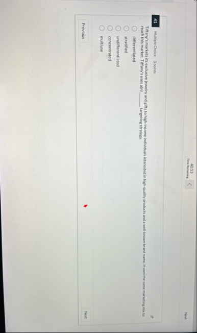 4 0 - 5 3 Time Remainers Next 4 1 Multiple Choice