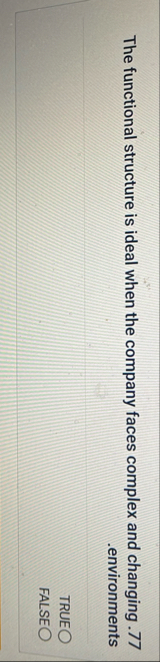 The functional structure is ideal when the