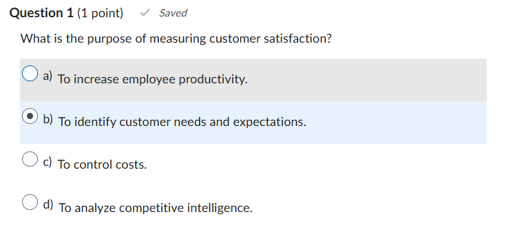 Question 1 ( 1 point ) What is the purpose of