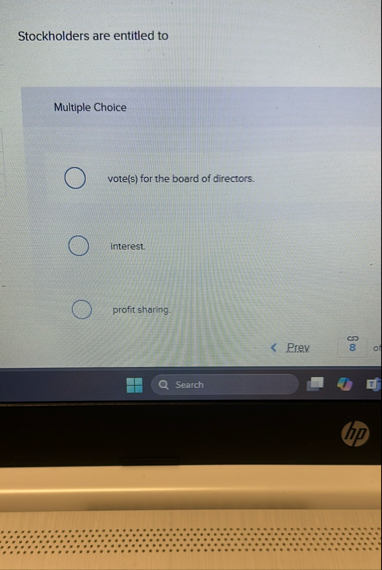 Stockholders are entitled to Multiple Choice vote