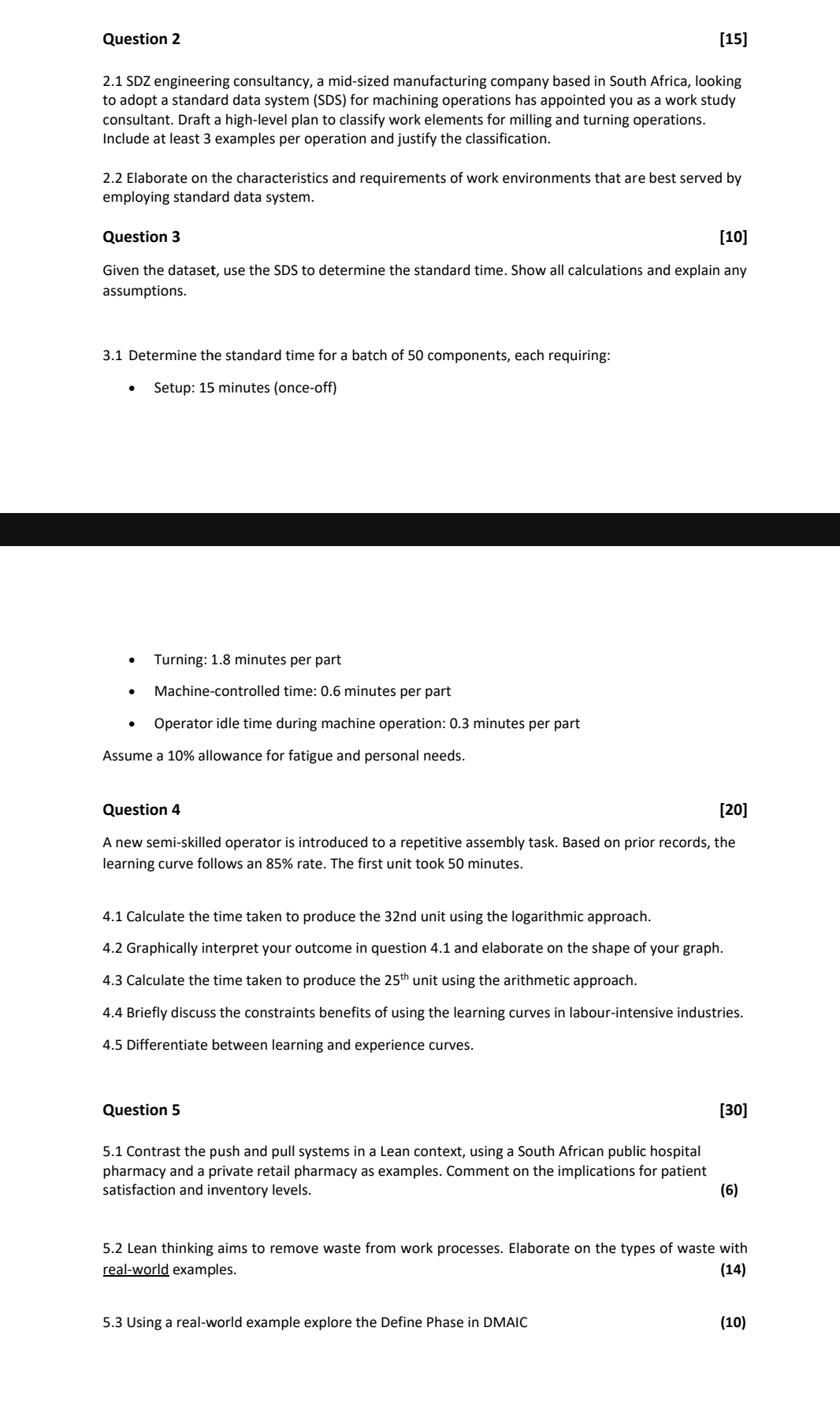Question 2 [ 1 5 ] 2 . 1 SDZ engineering
