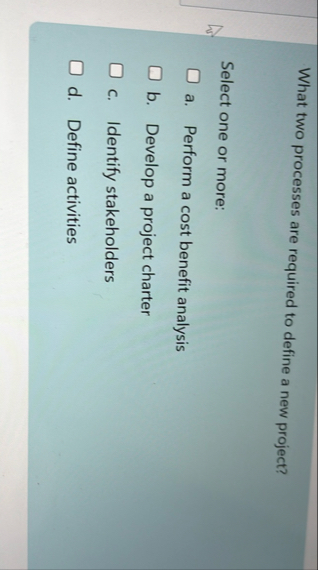 What two processes are required to define a new