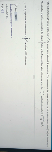 Refer to the following theorem and let f ( x ) =