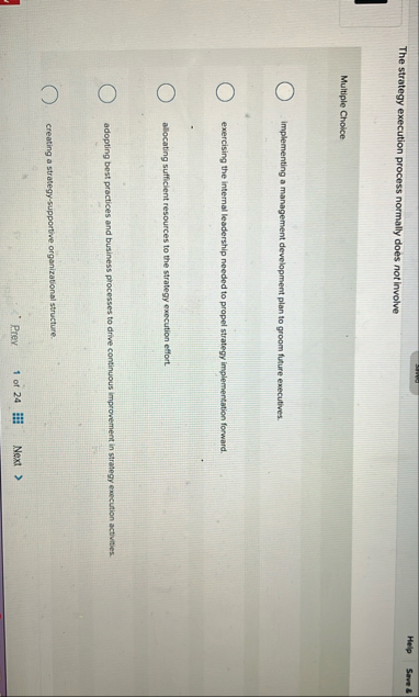 The strategy execution process normally does not