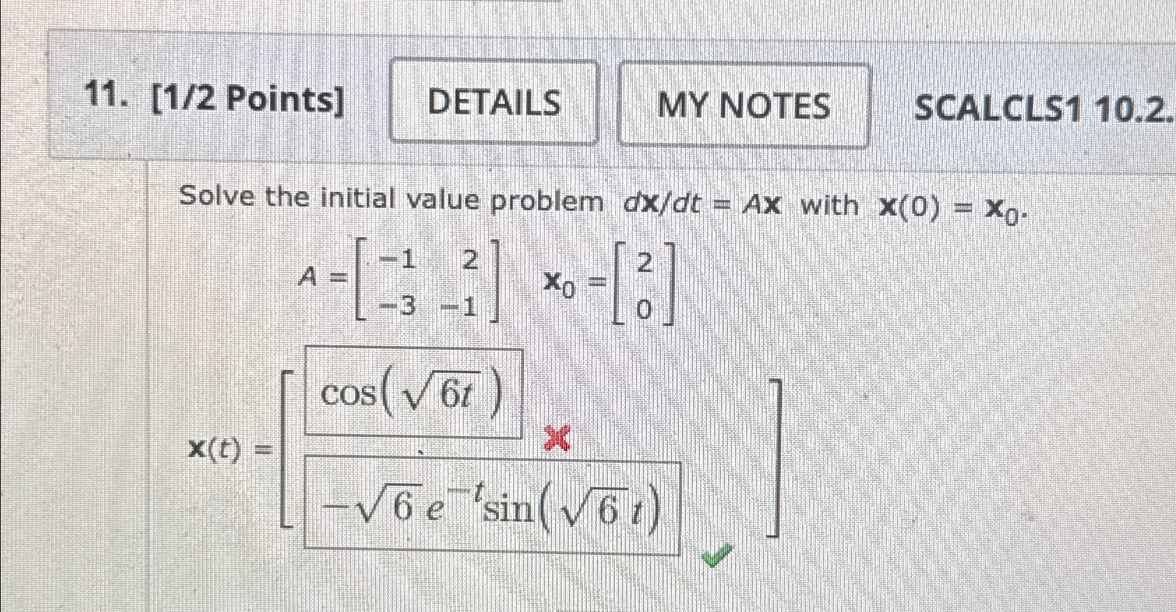 Problem 1 1 SCALCLS 1 1 0 . 2 . Solve the initial