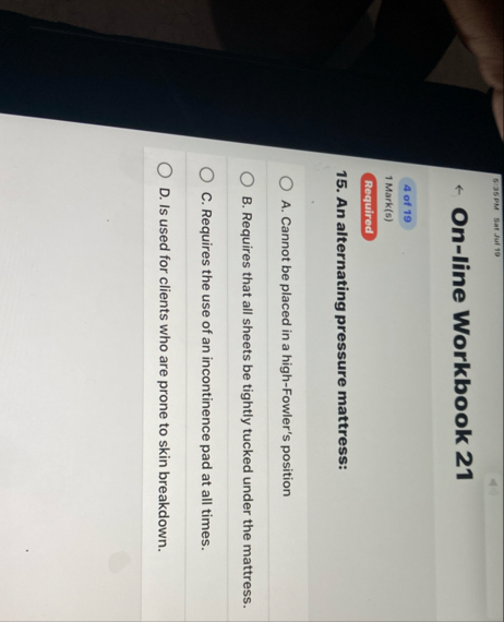 5 : 3 5 P M , 5 at Jul 1 9 larr On - line