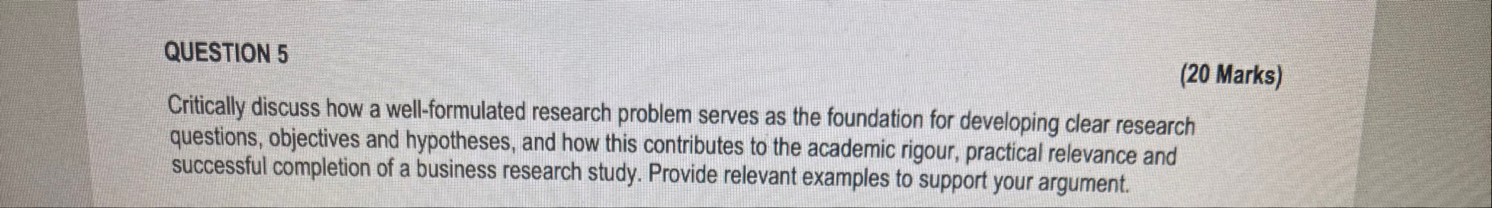 QUESTION 5 ( 2 0 Marks ) Critically discuss how a