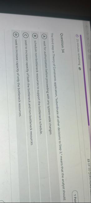 2 5 minutes remaining 1 Poir Question 3 4 The