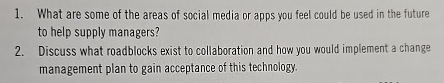 What are some of the areas of social media or