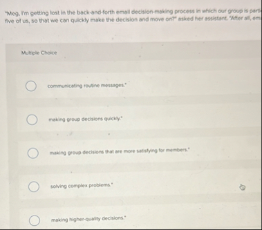 "Meg. rm getting lost in the back - and - forth