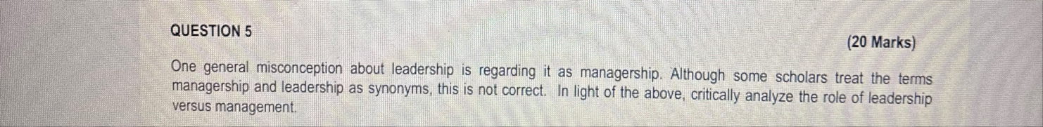QUESTION 5 ( 2 0 Marks ) One general