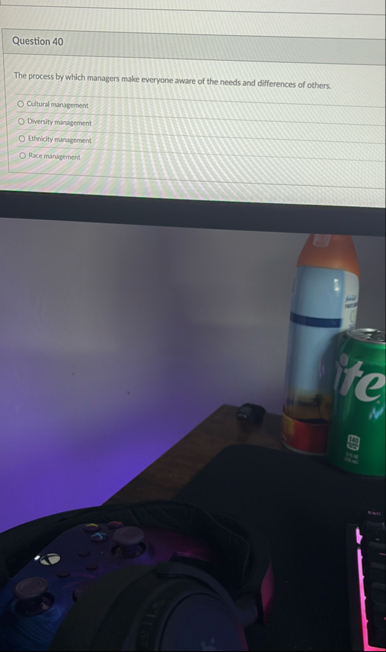 Question 4 0 The process by which managers make