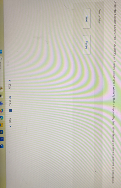 Under the Uniform Commercial Code ( UCC ) , an