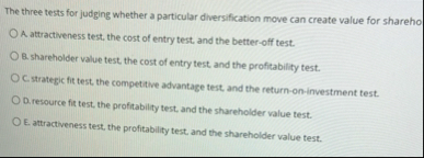 The three tests for judging whether a particular