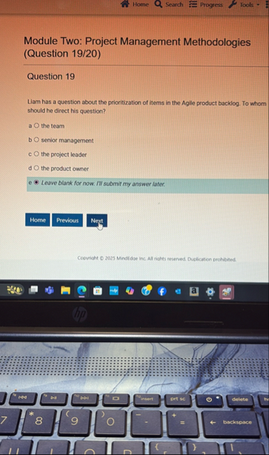 Home Scarch Progress Tools = Module Two: Project