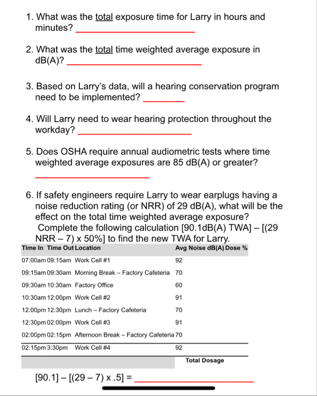 What was the total exposure time for Larry in