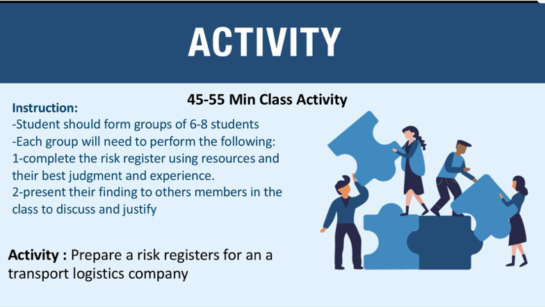 ACTIVITY Instruction: 4 5 - 5 5 Min Class