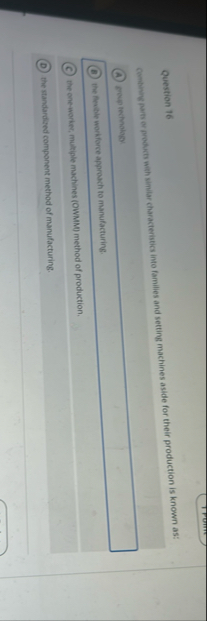 Question 1 6 prepier modery the one - worke,