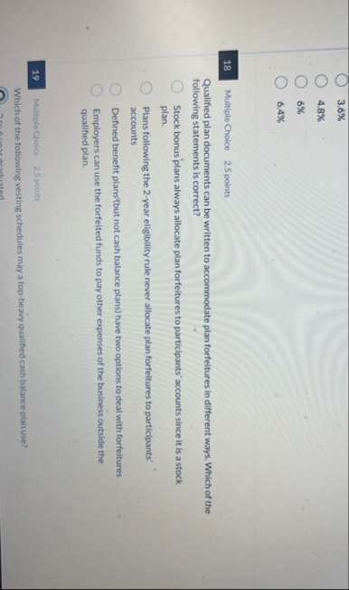 3 . 6 % 4 . 8 % 6 % 6 . 4 % Multiple Choice 2 . 5