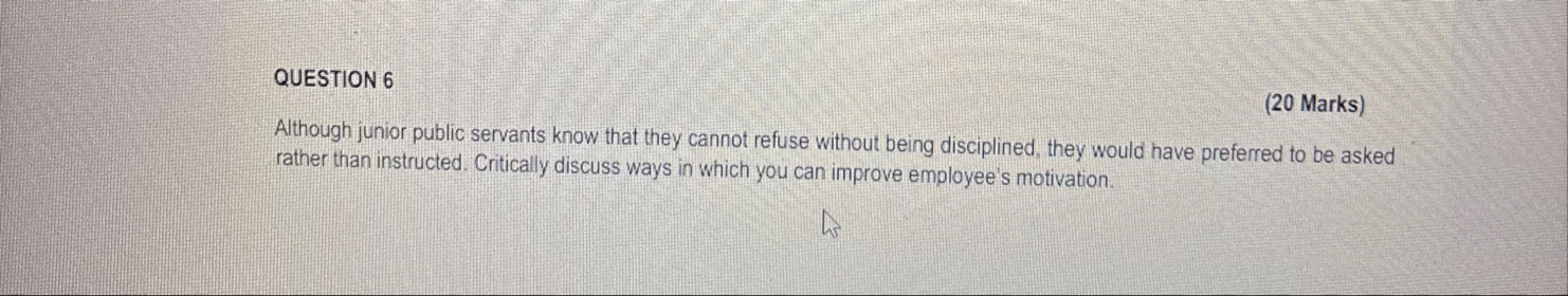 QUESTION 6 ( 2 0 Marks ) Although junior public