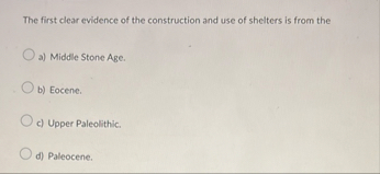 The first clear evidence of the construction and