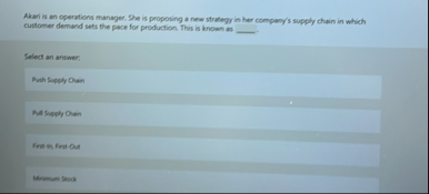 Akari is an operations manager. She is proposing