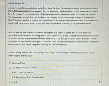 Ashley Sonoma Joc. Ashley Sonoma, Inc,