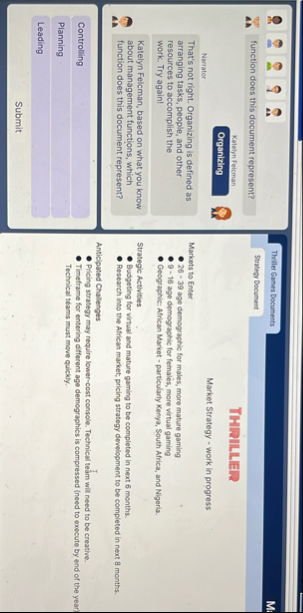 Thriller Games Documents function does this