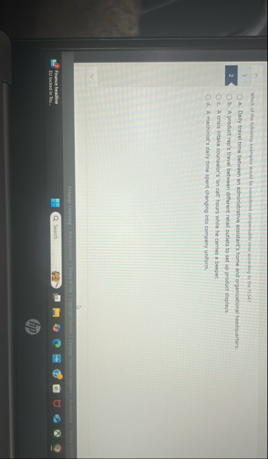 Which of the following examples would be